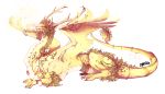  2015 alpha_channel antlers blonde_hair claws digital_media_(artwork) dragon feathered_wings feathers feral flight_rising fur furred_dragon hair horn imperial_dragon ravoilie simple_background solo transparent_background wings yellow_fur 