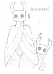  ambiguous_gender duo empty_eyes english_text female gabrielarchgod hollow_knight hollow_knight_(species) horn larger_female monochrome protagonist_(hollow_knight) pussy simple_background size_difference smaller_ambiguous square_crossover text white_background ♀ ♂ 