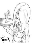  1girl drink hair_over_one_eye little_witch_academia long_hair solo sucy_manbabalan sucy_manbavaran 
