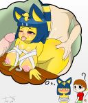  &lt;3 &lt;3_eyes ? all_fours ambiguous_penetration animal_crossing ankha_(animal_crossing) anthro areola bandage bent_over big_breasts big_butt blue_hair blush breasts brown_hair butt butt_grab cleavage clothed clothing cum cum_inside cum_on_face cum_on_tongue daydream disembodied_penis doggystyle domestic_cat erect_nipples erection faceless_male fantasizing felid feline felis female female_penetrated fishing_rod from_behind_position fur group group_sex hair half-closed_eyes hand_on_butt human human_on_anthro interspecies male male/female male_on_anthro male_penetrating mammal nintendo nipples nude one_eye_closed open_mouth penetration penis purple_eyes sex sharp_teeth simple_background smile teeth threesome tongue tongue_out tonytoran uraeus vein veiny_penis video_games villager_(animal_crossing) white_background yellow_fur 