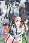  3boys black_kyurem brown_hair darmanitan double_bun geechisu_(pokemon) gen_1_pokemon gen_4_pokemon gen_5_pokemon golduck hue_(pokemon) hyakuen_raitaa kyurem long_hair lucario magnezone mei_(pokemon) multiple_boys n_(pokemon) pantyhose pokemon pokemon_(creature) pokemon_(game) pokemon_bw2 serperior twintails visor_cap 