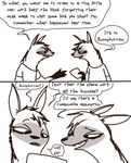  aardwolf anneke_(weaver) anthro brother clothed clothing comic dialogue disney duo female greyscale hyena male mammal monochrome pack_street sibling simple_background sister speech_bubble text the_weaver white_background wolter_(weaver) zootopia 