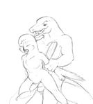  abdominal_bulge anal anal_penetration animal_genitalia animal_penis anthro arm_grab avian balls balls_touching beak biceps big_muscles big_penis biped bird cheek_tuft chest_tuft collarbone crocodile crocodilian cum cumshot digital_drawing_(artwork) digital_media_(artwork) domination duo ejaculation erection eyes_closed fangs feathered_wings feathers fist from_behind_position front_view grabbing_from_behind greyscale half-closed_eyes interspecies larger_male looking_at_another looking_at_partner looking_pleasured male male/male male_domination male_penetrating monochrome muscular muscular_male nude nyar on_one_leg open_mouth orgasm orgasm_face owl pecs penetration penis prison_guard_position pubes questionable_consent raised_leg rape_face reptile rough_sex sagisou scalie scutes sex sharp_teeth simple_background size_difference sketch smaller_male smile snout snowy_owl spots spread_legs spreading standing tail_feathers teeth thick_neck tongue tongue_out tuft white_background winged_arms wings 