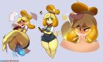  animal_crossing anthro blush canid canine canis cum cum_in_mouth cum_inside disembodied_penis domestic_dog duo fellatio female isabelle_(animal_crossing) kanel male male/female mammal nintendo oral penis pussy sex shih_tzu short_stack solo solo_focus video_games 