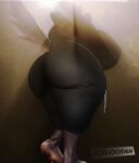3d_(artwork) absurd_res anthro barefoot big_butt butt canid canine canis clothed clothing countershade_feet countershading digital_media_(artwork) dobermann domestic_dog feet female fully_clothed hi_res iglooder laverne_(sssonic2) low-angle_view mammal nun pinscher presenting presenting_hindquarters simple_background thick_thighs