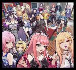  6+girls :3 :d :o absurdres albedo_(overlord) alternate_costume arm_under_breasts arms_behind_head bare_legs barefoot black_bow black_choker black_hair black_jacket black_nails black_necktie black_pantyhose blonde_hair blowing_bubble_gum blue_dress blue_hoodie blue_skirt blue_tank_top bow braid breasts by.qlp candy chainsaw_man character_request chewing_gum chinese_commentary choker claw_pose commentary_request contrapposto copyright_request couch crossed_arms crossed_legs cup darling_in_the_franxx denim denim_shorts dress drinking_straw fate_(series) feet_on_table fishnet_pantyhose fishnets food gradient_hair green_eyes green_hair grey_eyes grey_pants guilty_crown hair_between_eyes hair_ornament hairband hands_in_pockets hat highleg highleg_panties highres holding holding_candy holding_cup holding_food holding_lollipop hood hoodie horns indoors jacket jeans kamado_nezuko kimetsu_no_yaiba kitagawa_marin lollipop long_hair looking_at_viewer makima_(chainsaw_man) medium_hair medusa_(fate) medusa_(rider)_(fate) midriff midriff_peek multicolored_hair multiple_girls necktie on_couch one_eye_closed open_clothes open_jacket open_mouth orange_eyes overlord_(maruyama) oversized_clothes oversized_shirt panties pants pantyhose parted_hair pink_eyes pink_hair pink_nails pleated_skirt ponytail power_(chainsaw_man) princess_bonnibel_bubblegum purple_hair red_eyes red_hair red_horns red_nails sakurajima_mai seishun_buta_yarou shirt shoes shorts skirt smile sneakers sono_bisque_doll_wa_koi_wo_suru spread_legs strapless tank_top teeth tube_top twintails two-tone_hair underboob underwear upper_teeth_only very_long_hair white_hair white_hairband white_horns white_shirt white_tube_top x_hair_ornament yellow_eyes yellow_shirt yuzuriha_inori zero_two_(darling_in_the_franxx) 