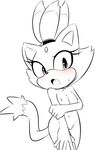  2017 anthro blaze_the_cat blush breasts cat feline female fur hair hearlesssoul mammal navel nipples nude open_mouth pussy solo sonic_(series) standing tongue 