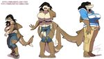  anthro big_breasts breasts clothing eyewear female ficus fish glasses hair marine multiple_images open_mouth shark solo standing torn_clothing 