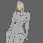  breasts demon doom flowing_eyes humanoid imp_(doom) muscular not_furry nude pinup pose solo video_games wide_hips ximema 