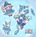  artist_request blue_eyes blue_hair cat cat_busters furry ice pink_eyes 
