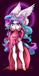  anthro big_breasts breasts equine friendship_is_magic horn horse knockers mammal my_little_pony pony princess princess_celestia_(mlp) royalty voluptuous winged_unicorn wings zingiber 