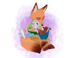  2017 anthro canine clothing disney female fox fur hi_res judy_hopps lagomorph male mammal nick_wilde rabbit thewinterbunny_(artist) zootopia 