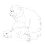  anal anal_penetration anus bear bear_fury brother_bear butt cobaltsynapse fur horny_(disambiguation) kenai male male/male mammal open_mouth penetration penis serious simple_background tug 