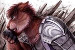  2017 angry armor blood clothed clothing detailed_background faraden feline hi_res lion male mammal montreal open_mouth ratte solo tiger traditional_media_(artwork) 