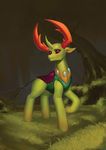  2017 changeling eosphorite feral friendship_is_magic insect_wings my_little_pony outside solo thorax_(mlp) tree wings 
