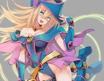  :d bare_shoulders belt blonde_hair blue_eyes blush_stickers breasts cape choker cleavage dark_magician_girl gem groin hat hat_tip highleg hips hyocorou large_breasts long_hair looking_at_viewer nail_polish off_shoulder open_mouth pentagram pink_nails pink_skirt skirt smile solo staff vambraces very_long_hair wizard_hat yuu-gi-ou 