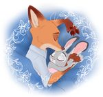  2017 anthro canine clothing disney eyes_closed female fox fur hi_res judy_hopps lagomorph male mammal nick_wilde rabbit thewinterbunny_(artist) zootopia 