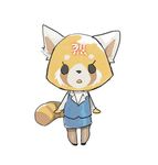  aggressive_retsuko anthro clothed clothing eyelashes female fully_clothed japanese_text low_res mammal not_073 open_mouth red_panda retsuko sanrio simple_background solo text white_background 