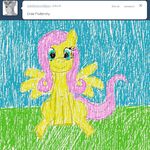  air bitterplaguerat blue_eyes dialogue english_text equine fluttershy_(mlp) friendship_is_magic fur grass horse mammal my_little_pony pegasus pink_tail pony text wings yellow_fur 