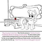  &lt;3 bitterplaguerat cheerilee_(mlp) desk dialogue earth_pony english_text equine food friendship_is_magic horse mammal my_little_pony pony solo table text 