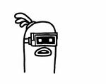  ambiguous_gender animated anthro arms_(game) d: dna eyewear goggles goo hair helix_(arms) humor nintendo not_furry open_mouth simple_background sweat teeth unknown_artist video_games white_background 