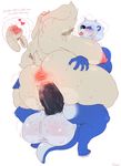  anthro anus balls bear big_breasts big_butt blush breasts butt caprine cowgirl_position female goat huge_breasts huge_butt interspecies male mammal on_top penetration penis pussy roly sex slightly_chubby sweat toriel undertale vaginal vaginal_penetration video_games 