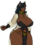  animal_humanoid big_breasts breasts cat_humanoid clothed clothing feline female huge_breasts humanoid iriedono jewelry loincloth mammal necklace solo standing voluptuous wide_hips 