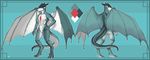  anthro dragon featureless_crotch horn iriedono male model_sheet nude simple_background solo standing wings 