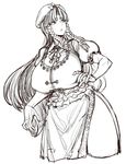  beret bow braid breasts chinese_clothes commentary_request covered_nipples greyscale hair_bow hat highres hong_meiling huge_breasts long_hair monochrome puffy_short_sleeves puffy_sleeves short_sleeves solo space_jin star thick_thighs thighs touhou twin_braids wide_hips 
