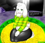  anthro asriel_dreemurr clothed clothing digital_media_(artwork) hi_res looking_at_viewer male nobody147 solo text undertale video_games 