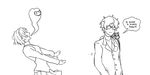  1girl aiyukii4s amamiya_ren blazer braid cat crown_braid english giving_up_the_ghost glasses greyscale jacket long_sleeves messy_hair monochrome morgana_(persona_5) niijima_makoto on_shoulder persona persona_5 pleated_skirt short_hair shuujin_academy_uniform simple_background sketch skirt smirk 