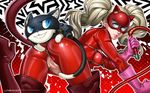  animal_ears artist_name ass blonde_hair blue_eyes bodysuit boots breasts cat cat_ears covered_nipples earrings erotibot from_behind gloves grin highres jewelry lips long_hair looking_at_viewer mask medium_breasts morgana_(persona_5) persona persona_5 pussy shiny shiny_clothes smile takamaki_anne thigh_boots thighhighs twintails uncensored whip zipper zipper_pull_tab 