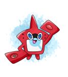  2016 alexalan alpha_channel blue_eyes digital_drawing_(artwork) digital_media_(artwork) hi_res nintendo not_furry open_mouth open_smile pok&eacute;mon pok&eacute;mon_(species) raised_arm red_body rotom rotom_dex smile solo video_games 