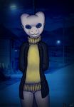  2016 2017 absurd_res alien anthro bottomless clothed clothing digital_media_(artwork) earthbound_(series) geno28_(artist) gieeg giygas hi_res looking_at_viewer male mammal nintendo pose signature slim smile solo sweater video_games virgin_killer_sweater 