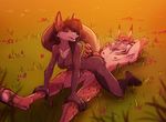  anthro areola breasts canine cat digital_media_(artwork) distracting_watermark dog duo feline field grass interspecies koda kodalynx lynx mammal maned_wolf meadow nicnak044 nude on_top outside penetration reverse_cowgirl_position sex sunset watermark 