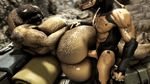  3d_(artwork) animated big_breasts big_butt breasts butt digital_media_(artwork) graboid low_res scrungusbungus source_filmmaker tremors 