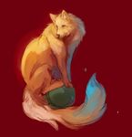  2017 ambiguous_gender canine digital_media_(artwork) digital_painting_(artwork) feral long_tail mammal painting realistic runelocks simple_background solo wolf 