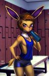  2017 animal_humanoid anthro clothed clothing digital_media_(artwork) eeveelution female fur hair humanoid jolteon looking_at_viewer mammal nintendo open_mouth pok&eacute;mon solo standing tawni_tailwind video_games 