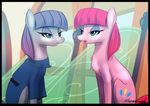  2017 blue_eyes clothed clothing cutie_mark duo earth_pony equine female feral friendship_is_magic fur hair horse mammal maud_pie_(mlp) my_little_pony pink_fur pink_hair pinkie_pie_(mlp) pony purple_hair sakuracheetah 