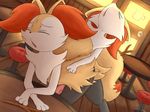  007delta anal braixen detailed_background eyes_closed feral from_behind_(disambiguation) looking_pleasured male male/male mammal nintendo open_mouth penis pok&eacute;mon sex video_games 