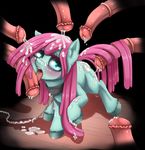  2017 animal_genitalia animal_penis blush chain cum cum_in_hair cutie_mark dankflank disembodied_penis earth_pony equine equine_penis feral group hair hooves horse long_hair male mammal my_little_pony oral penis pony sex solo_focus tongue tongue_out 