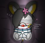  ball_gag bdsm blush bondage bound emolga female gag gagged hi_res nintendo pok&eacute;mon rope simple_background sleeping soupcanz video_games zoey_the_emolga 