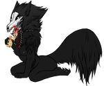  anthro black_fur blood breasts female food fur hair nipples nude scp-1471 scp_foundation unknown_artist 