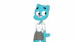  2d_animation alakamame animated big_breasts breast_expansion breasts cartoon_network clothing domestic_cat felid feline felis female huge_breasts mammal nicole_watterson nipples simple_background solo surprise the_amazing_world_of_gumball torn_clothing wardrobe_malfunction 