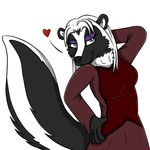  anthro clothing dress foxyruby invalid_color invalid_tag mammal mistress sexy_thing skunk sticker telegram twillight 