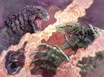  battle crossover dinosaur gamera gamera_(series) giant_monster godzilla godzilla_(series) kaiju_samurai kaijuu legendary_pictures monster monsterverse mutant toho_(film_company) truz_art turtle 