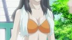  00s 1girl animated animated_gif bikini breasts cleavage fight iseshima_aya zettai_shougeki 