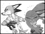  2017 absurd_res anthro borba canine clothed clothing comic crying disney duo female fox fur hi_res judy_hopps lagomorph male mammal nick_wilde rabbit screentone slap smack tears zootopia 