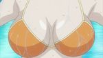  00s 1girl animated animated_gif bikini bouncing_breasts breasts cleavage iseshima_aya large_breasts water zettai_shougeki 