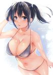  bikini cleavage kantai_collection sakiryo_kanna signed souryuu_(kancolle) swimsuits wet 